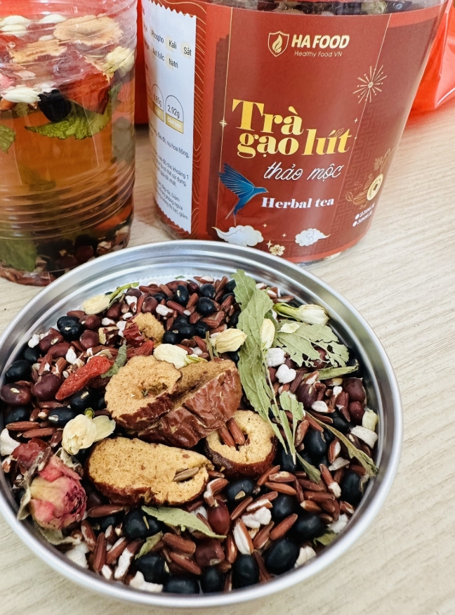 Trà Gạo Lứt Thảo Mộc Hồng Nhài