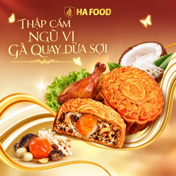 BÁNH TRUNG THU THẬP CẨM NGŨ VỊ GÀ QUAY DỪA SỢI